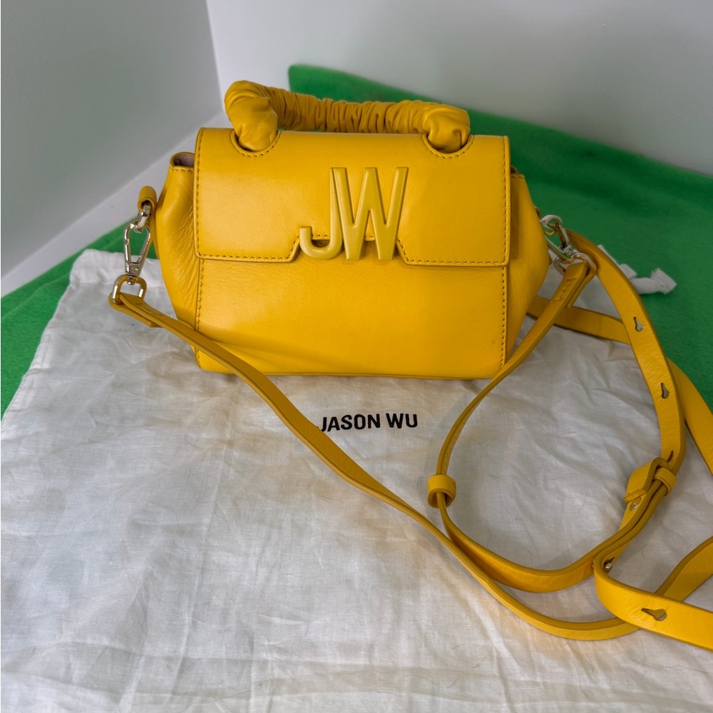 Jason Wu Sunny Yellow JW Logo Leather Crossbody Bag